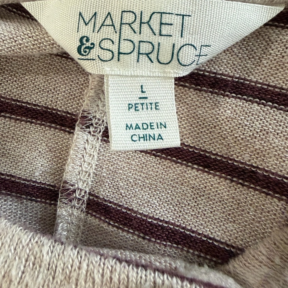 Market & Spruce Men's Cardigan - Brown and Cream